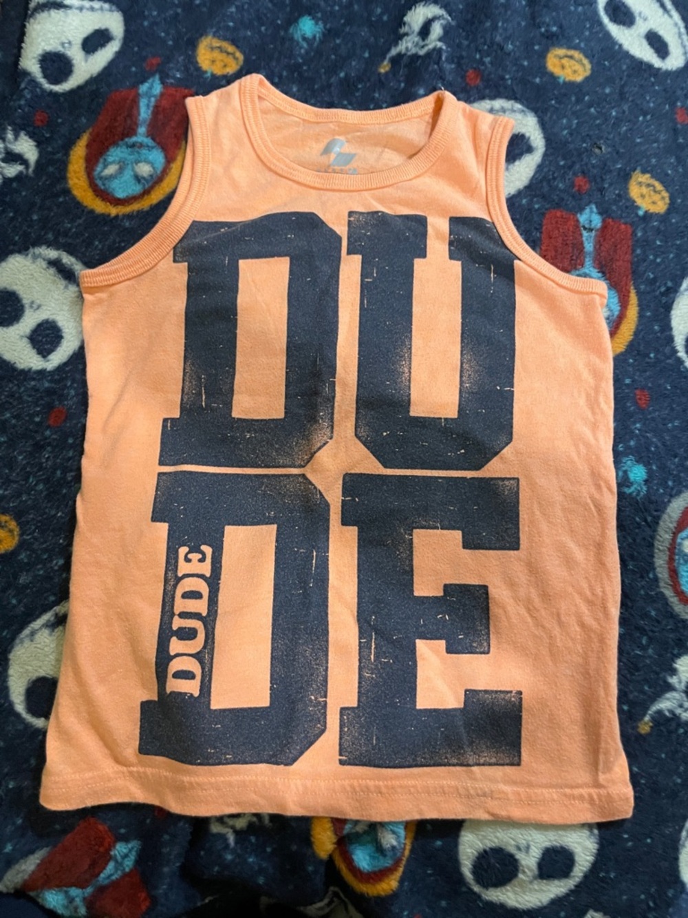 Kids' Peach DUDE Graphic Tank Top